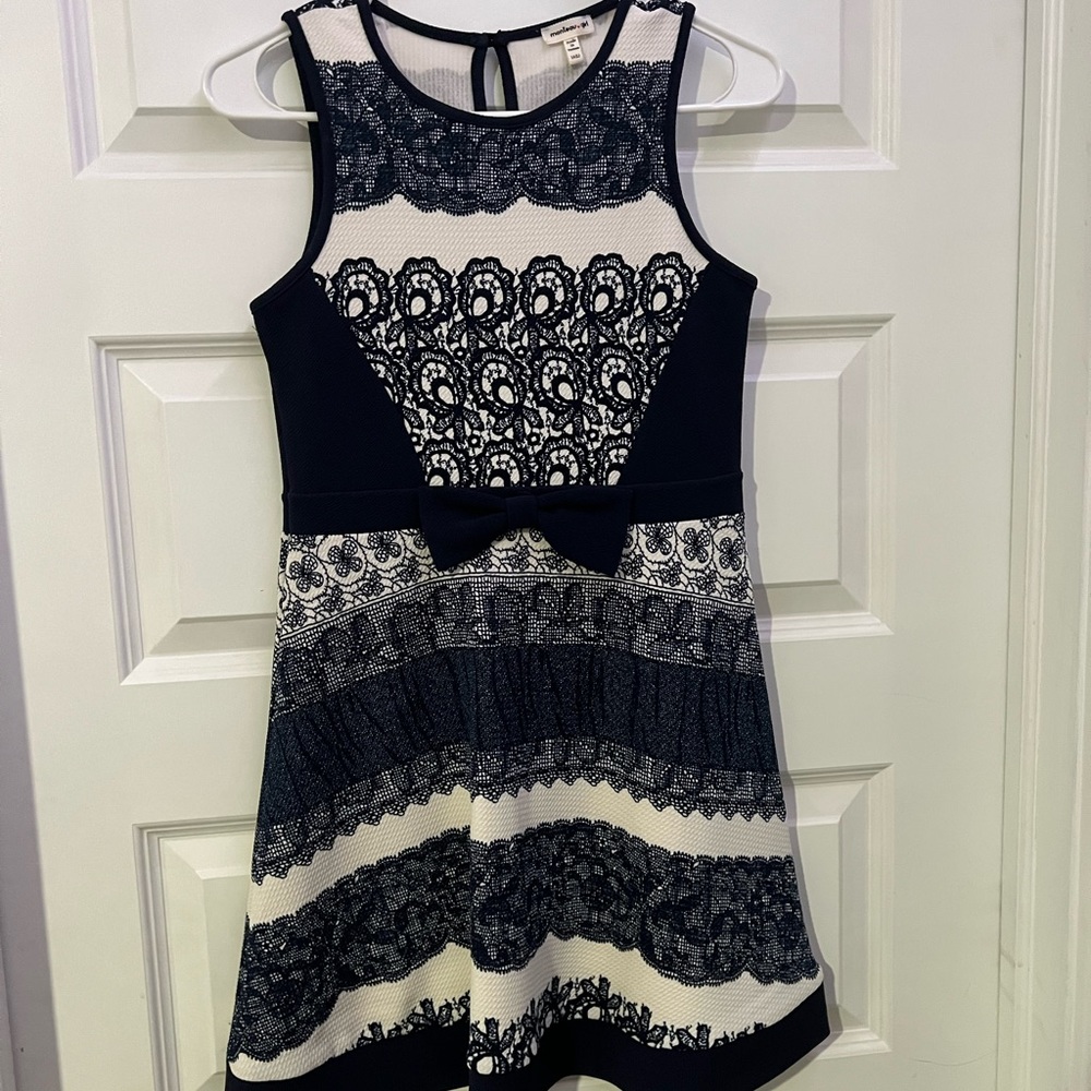 Navy Blue Pattern Dress
